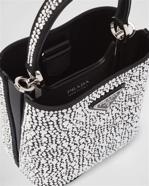 borsa prada crystal|prada satin handbags.